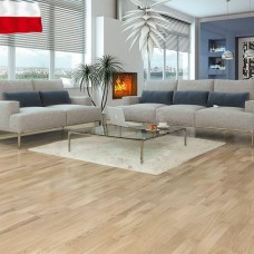 Паркетная доска Barlinek Frankfurt Ясен 3 полосний, білий матовий лак